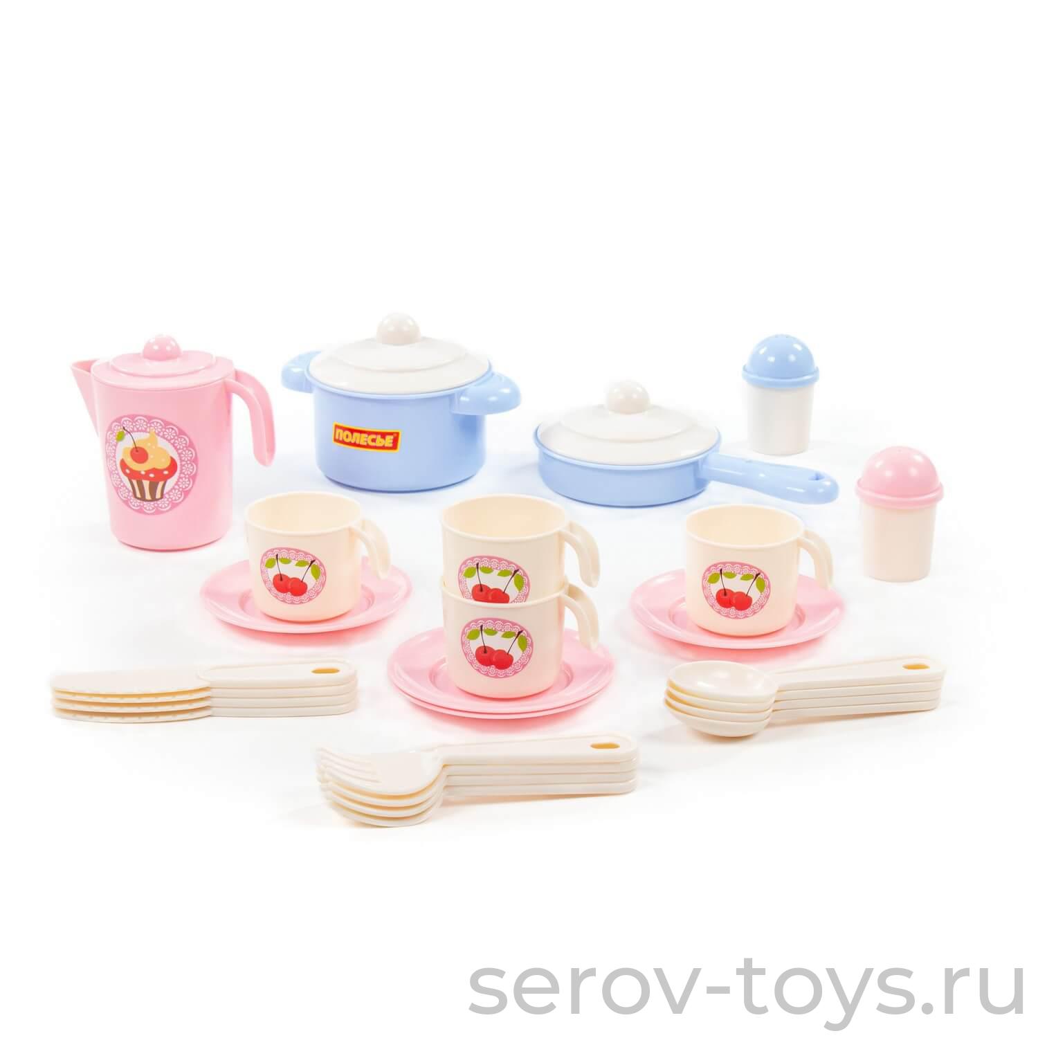 Набор посуды Настенька V5 79947 на 4 персоны (28 элементов) в сетке ПОЛЕСЬЕ