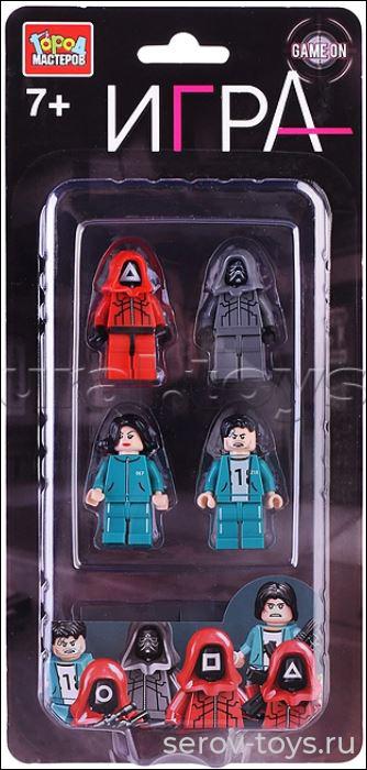 Конструктор Город мастеров 18159 Фигурки Игра в кальмара 4шт на листе