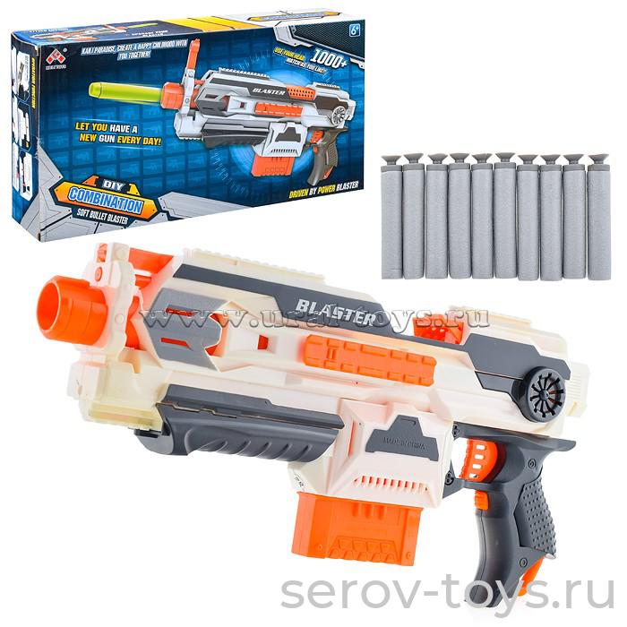 Бластер SB421 безопасными пулями с доп аксесс на бат в кор***