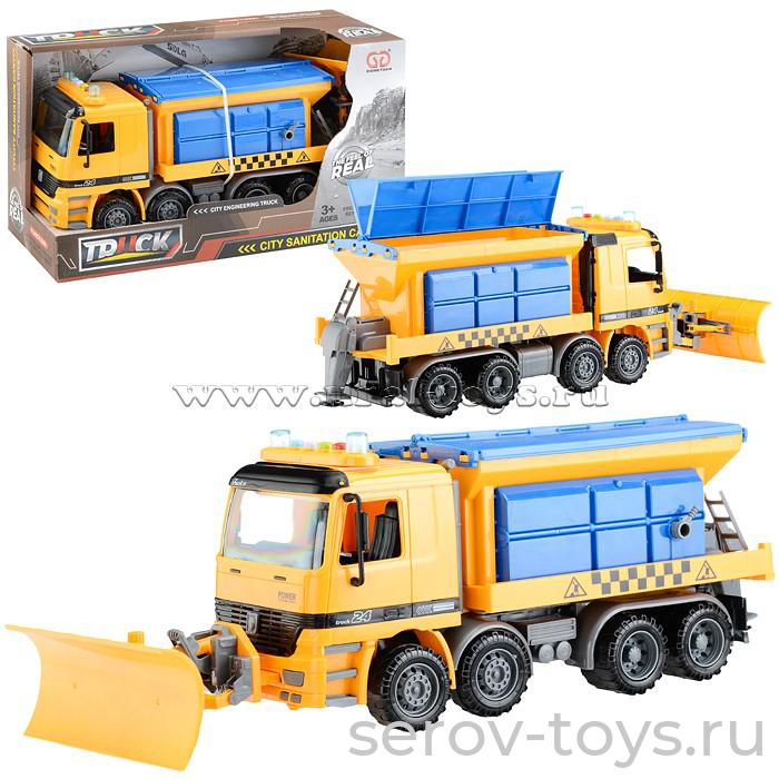 Машина 1:10 Спецтехника 899-3D Снегоуборочная инерц свет звук в кор Xiong yuan