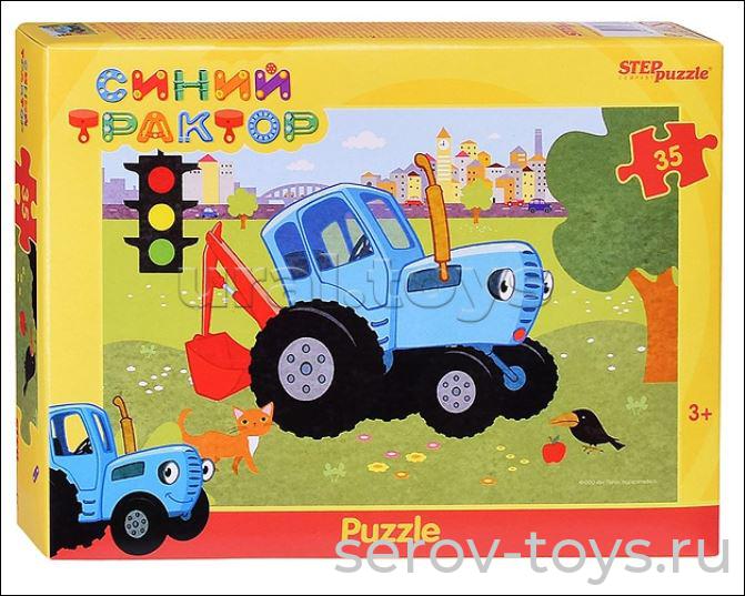 Пазл 35 Синий трактор 91484 Степ