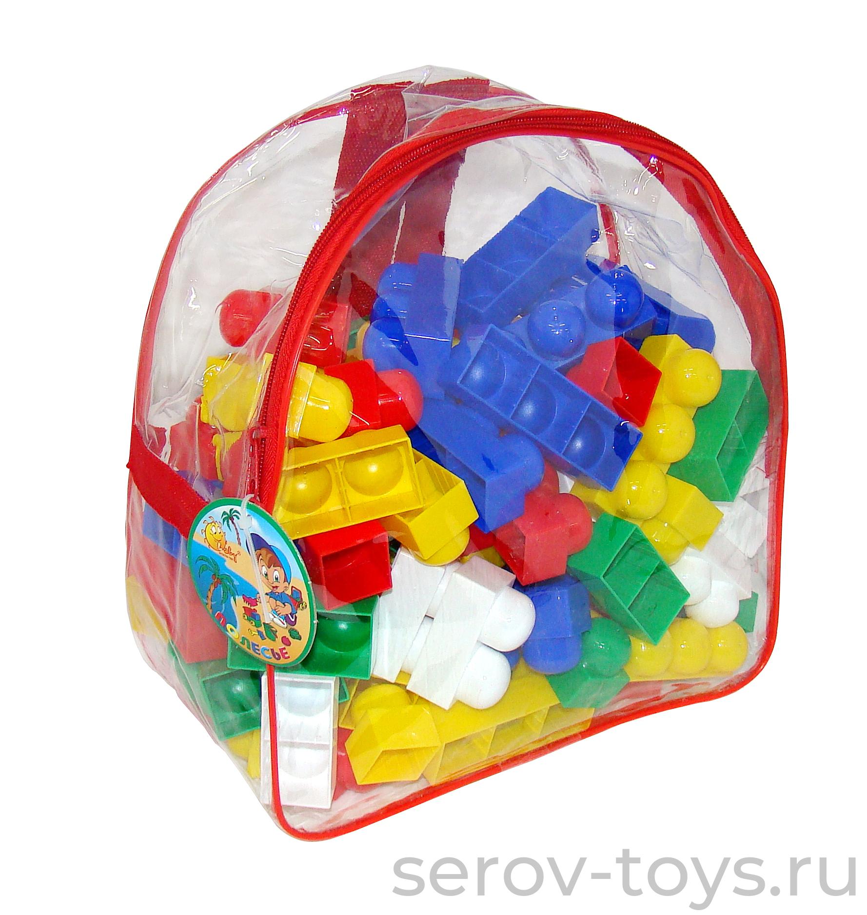 Конструктор Юниор 3321 100эл. в рюкзаке  ПОЛЕСЬЕ