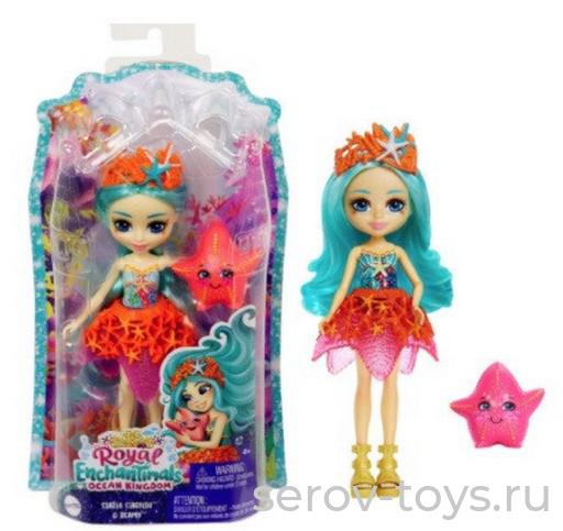 Enchantimals Кукла базовая со зверюшкой FNH22 Стария Морская Звезда и Бими HCF69