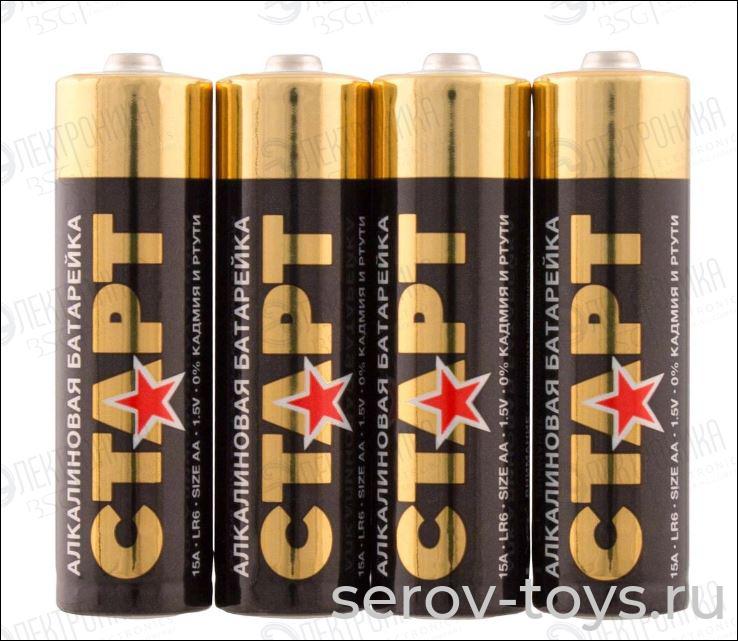 Элемент питания AA LR6 Старт алкалиновые 4шт на листе