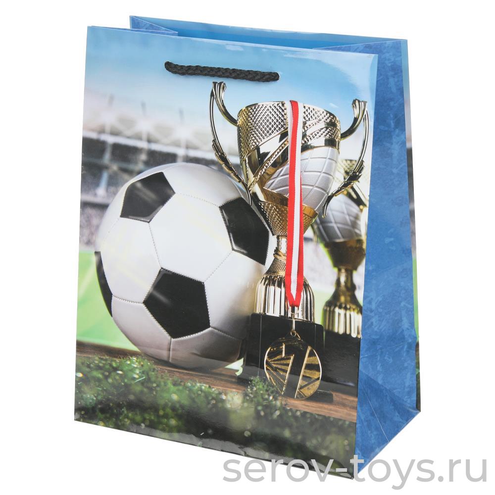 Пакет подарочный M Футбол 18 х 23 х 10 см глянцевый Чудо праздник