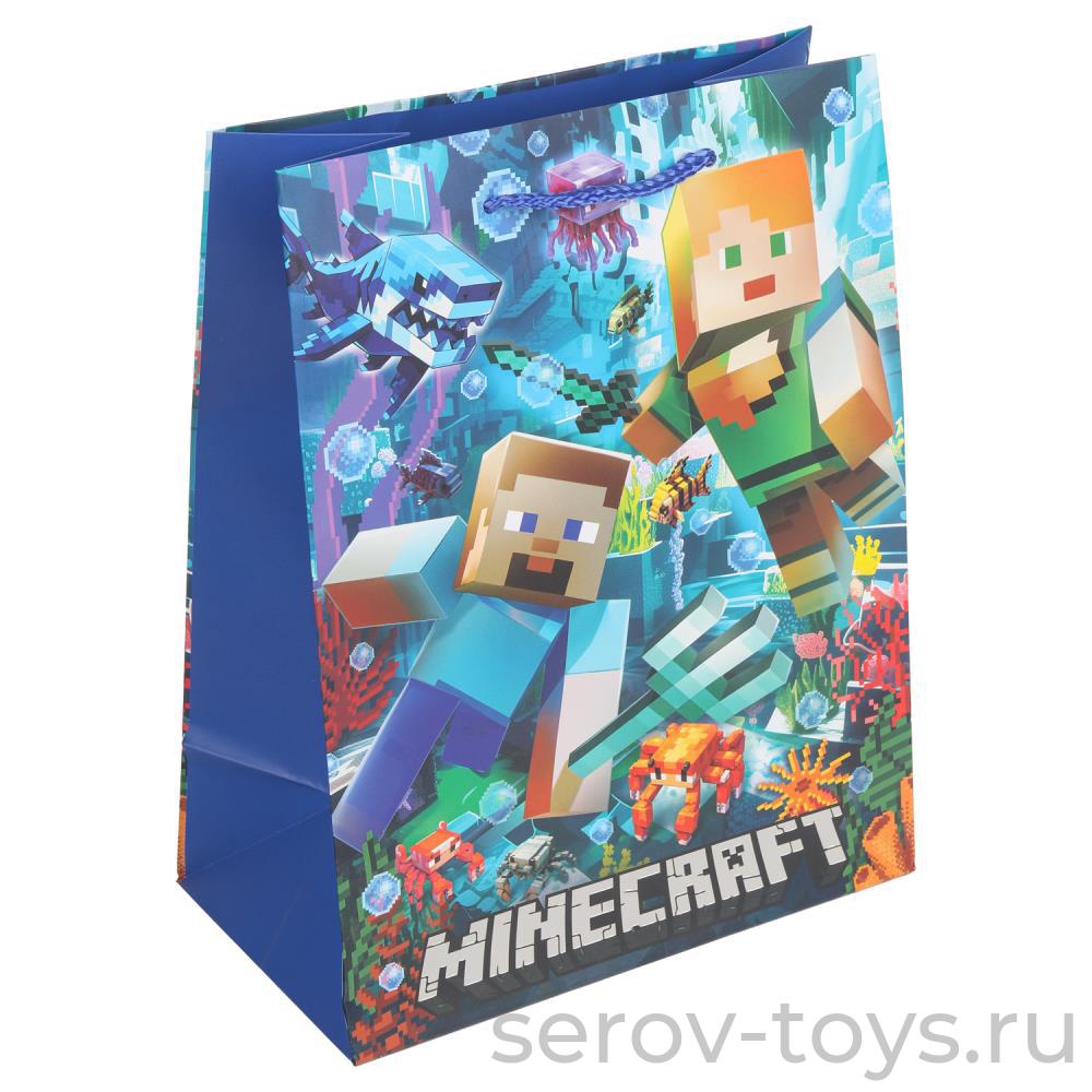 Пакет подарочный M Пиксели 18 х 23 х 10 см матовый Чудо праздник