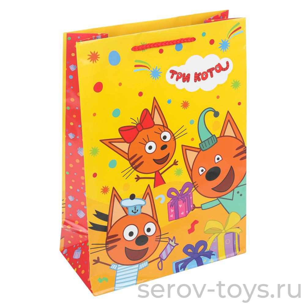 Пакет подарочный ML  Три кота 22*31*10см глянцевый Чудо праздник