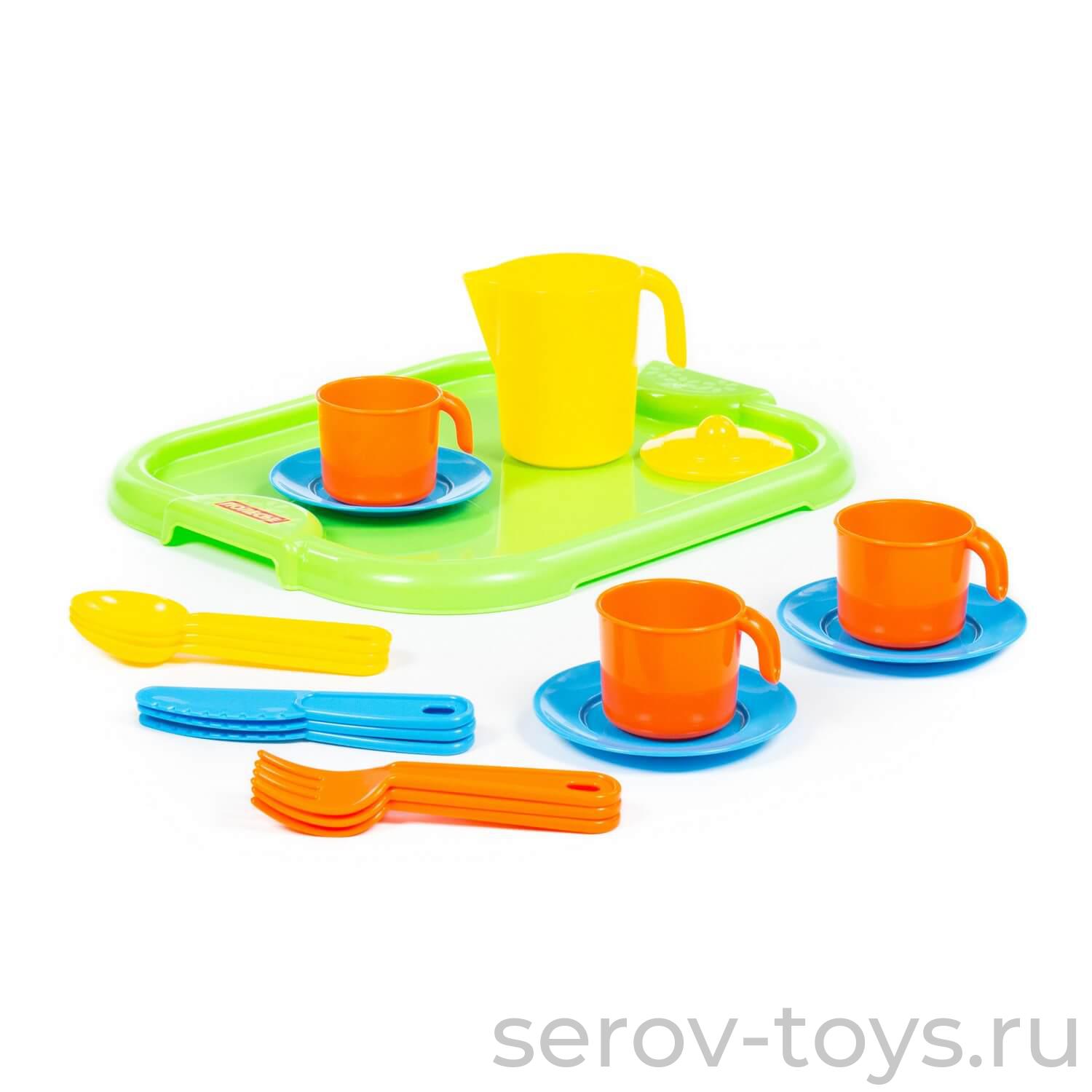 Набор посуды Анюта 3872 с подносом на 3 персоны