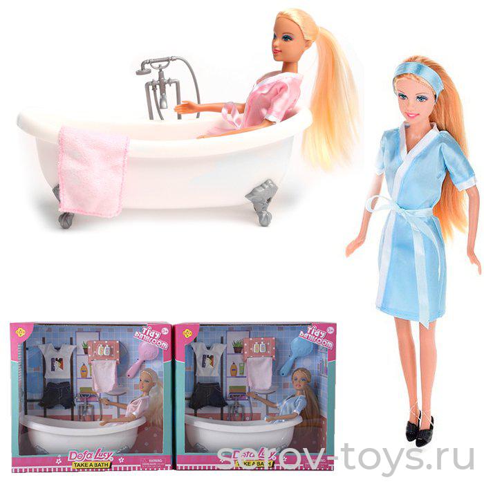 Кукла Люси 8444 Ванная комната в кор