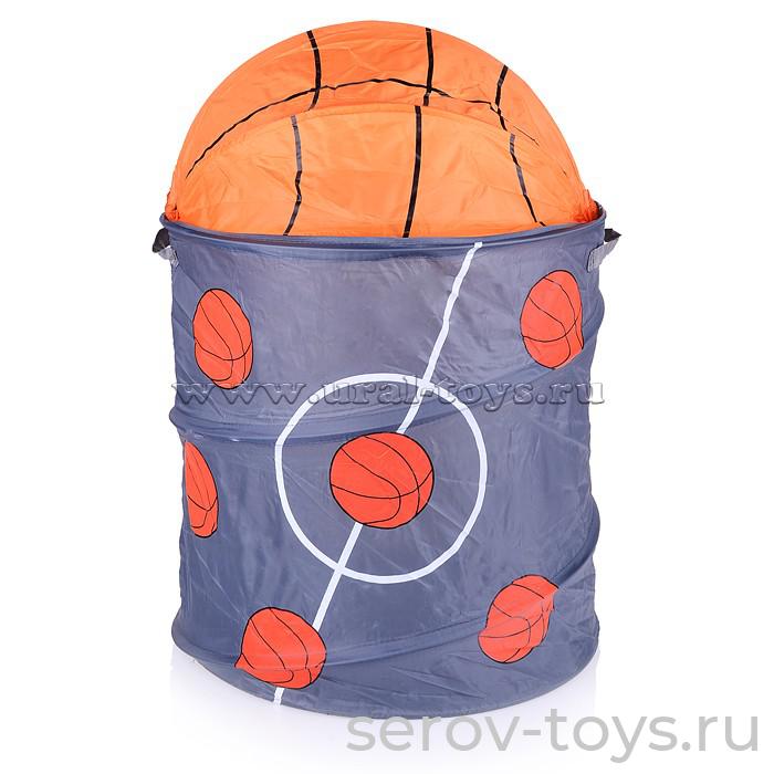 Корзина для игрушек U001226Y, U005649Y, 1039 Баскетбол серая,  в пак 44*44*65