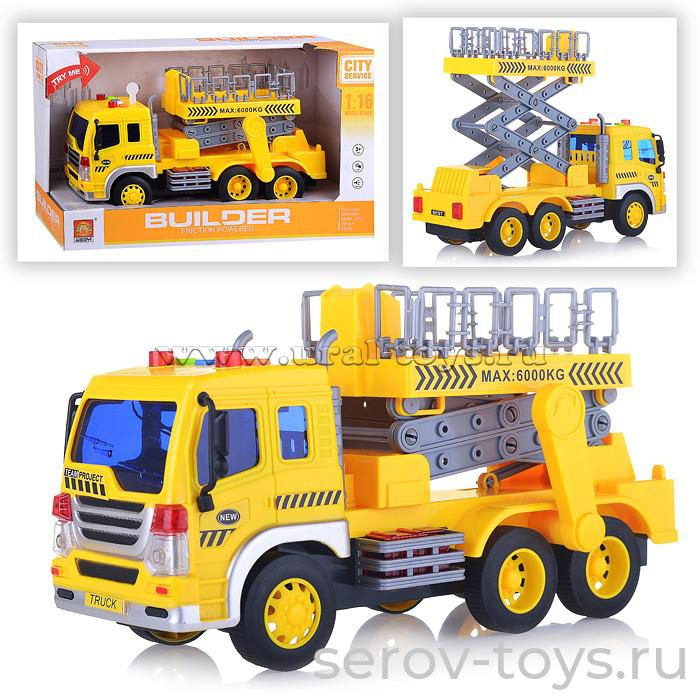 Машина инерц 1:16 WY310H Спецтехника Подъемник свет звук Wenyi