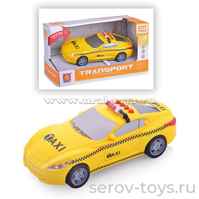Машина инерц 1:28 WY630C Такси свет звук Wenyi
