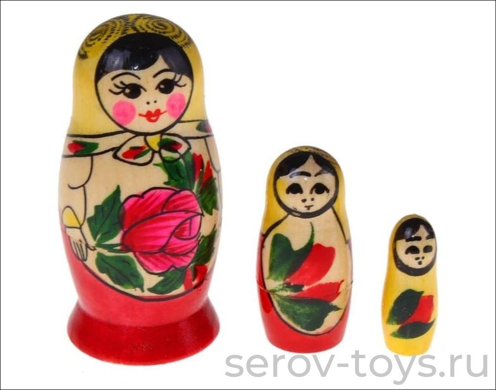 Матрешка 3 в 1 Семеновская 121551 7см в пак