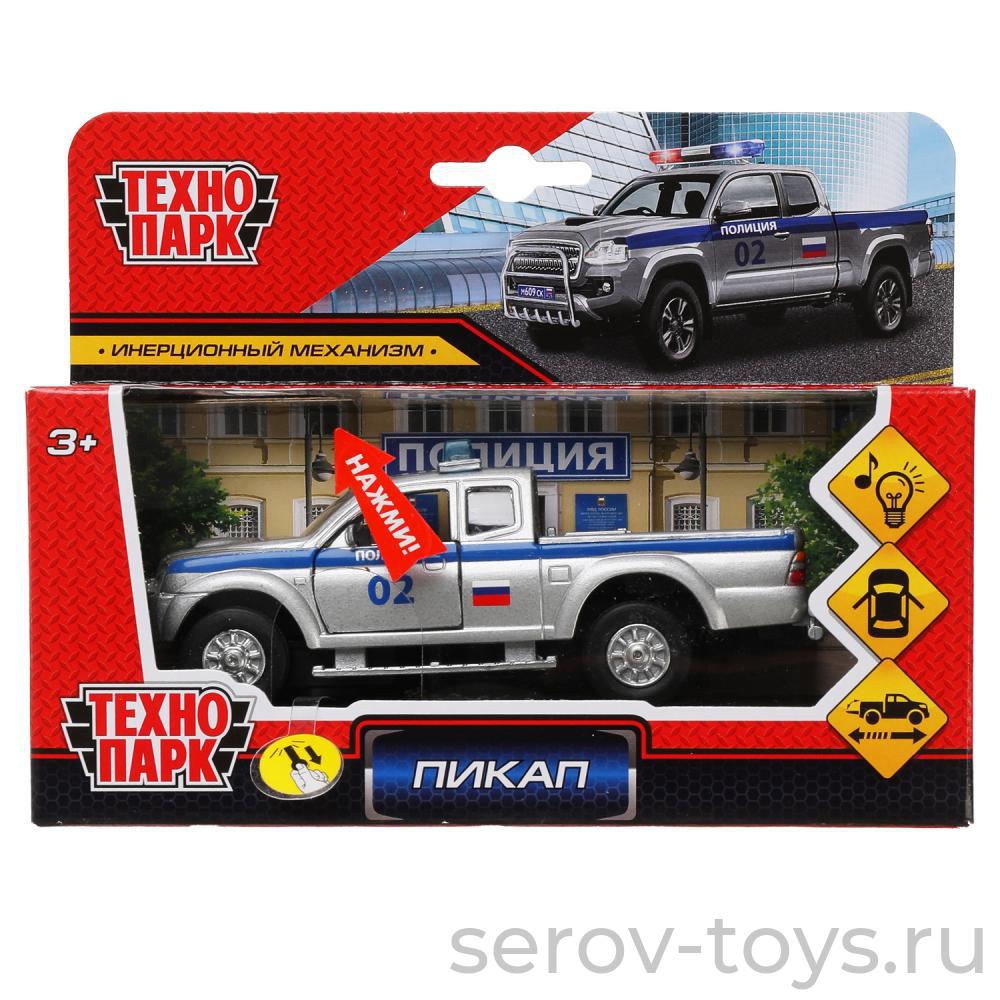 Модель Технопарк SB-19-21-P-1-WB Пикап Полиция свет, звук в кор (УЦЕНКА 20% половина сирены не горит)