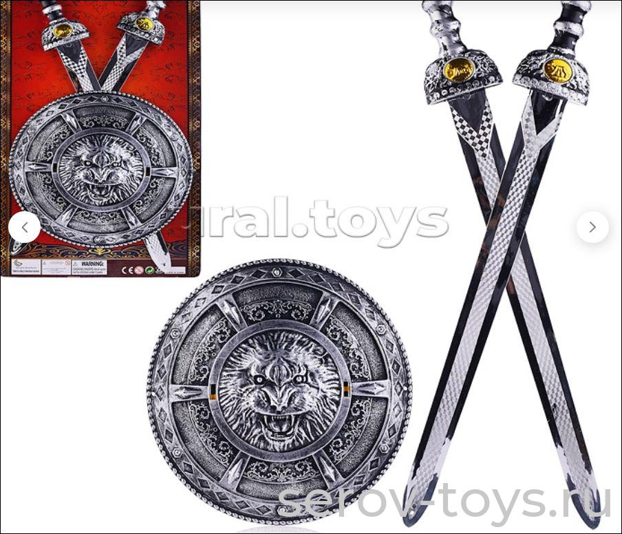 Набор Рыцаря Щит и два меча 304 на листе
