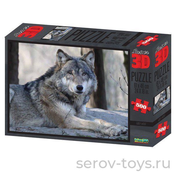 Пазл 3D 500 Волк 10152 Prime