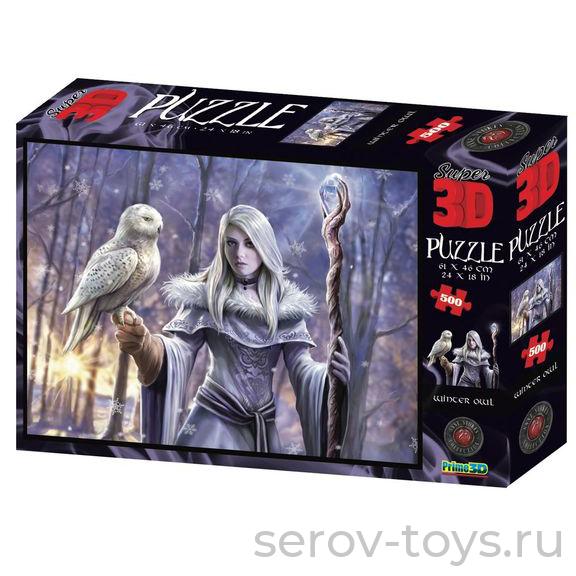 Пазл 3D 500 Зимняя сова 10344 Prime