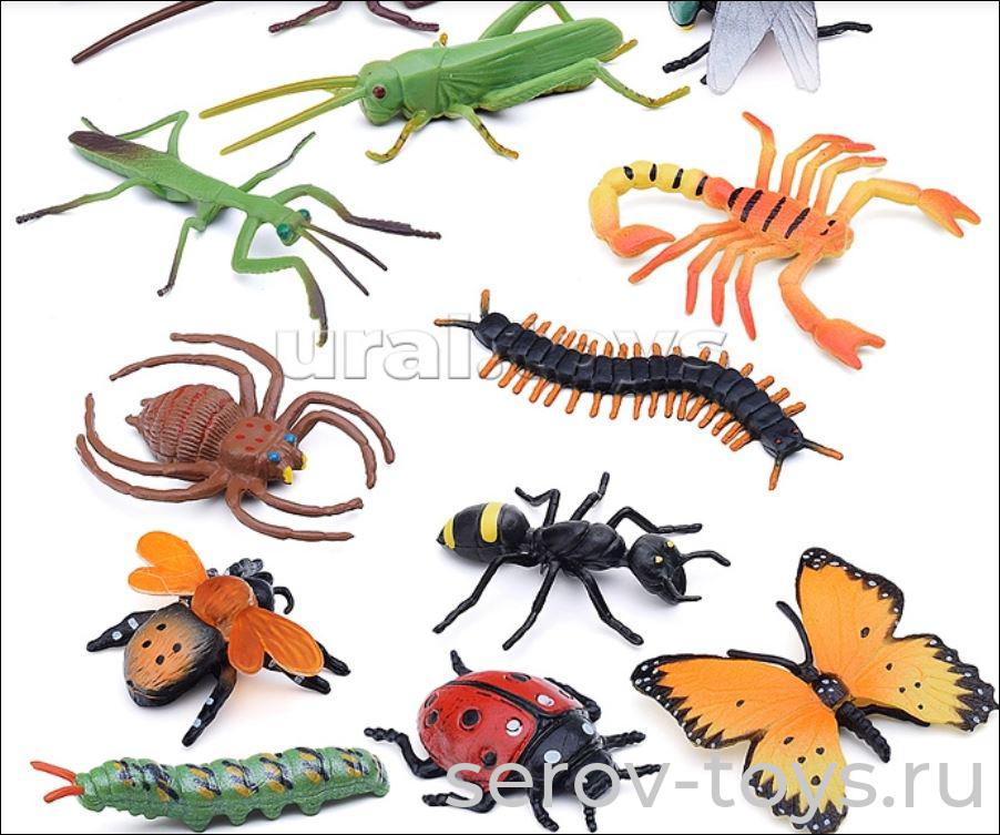 Фигурки животных JS20-6 Насекомые