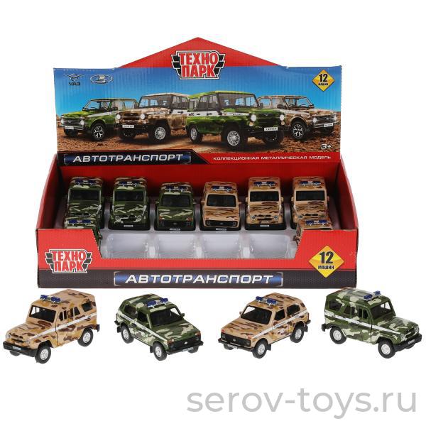 Модель Технопарк HUNTERLADA4X4-12DB12-MIL UAZ Hunter, LADA 4x4 камуфляж 12шт в кор
